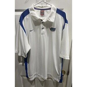 Nike Dri Fit Florida gators Polo Shirt White Mens L NCAA Nike Team